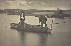 Platinum Print Art Prints: Taking Up Eel-Net Peter Henry Emerson British
