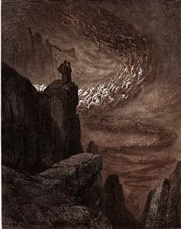 Divine Comedy Illustrations Prints: The Tempest of Hell, by Gustave Dore