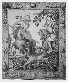 Monochromatic Artwork Prints: Tiger-hunt