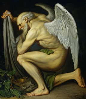 Time Father Time naked wings back kneeling right knee Time Father Time naked wings back kneeling right knee