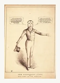 Victorian Era Lithograph Prints: The Tipperary janus, or both sides of the question, IB. [ca. 1831], 1 print : lithograph