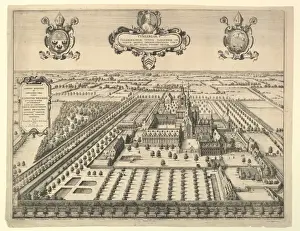 Wenceslaus Hollar Artist Prints: Tongerloo 1659 Etching first state two Prints