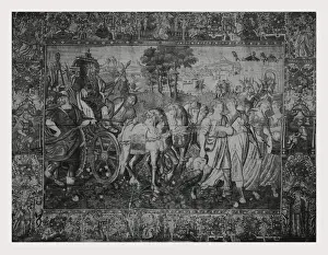 Triumph David Print, a detailed engraving of the biblical scene