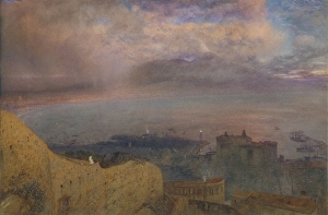 View Bay Naples Vesuvius Smoking Distance Evening View Bay Naples Vesuvius Smoking Distance Evening