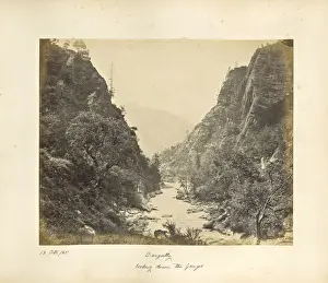 River Ganges India Prints: View Ganges Dangully looking down River Samuel Bourne