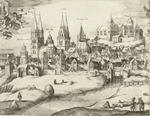 Nuremberg City View Prints: View of Nuremberg, Germany, Dirk Eversen Lons, Nicolaes Visscher (I), 1666