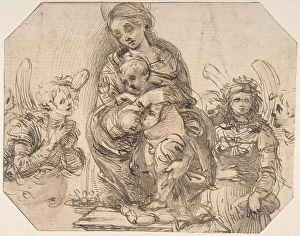 Virgin Child Attended Angels 1457/58-1504 Pen Virgin Child Attended Angels 1457/58-1504 Pen