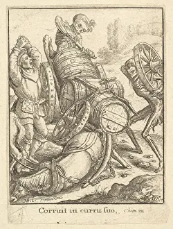 Hans Holbein The Younger Artist Prints: Waggoner Dance Death 1651 Etching second state