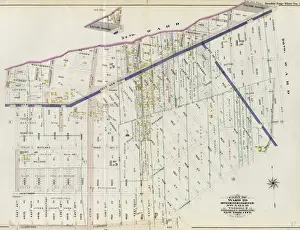 Old American Geography Maps Prints: Part of Ward 29. Land Map Sections, Nos. 5, 12, & 15. Volume 2, Brooklyn Borough
