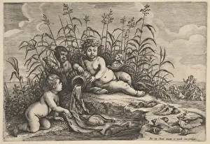 Four Elements In Art Prints: Water four elements Avont 1647 Etching state