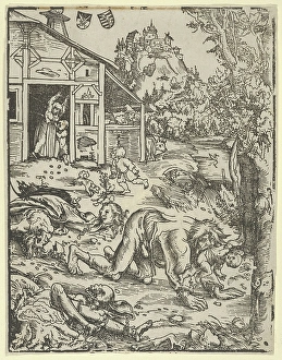Werewolf Cannibal Woodcut Sheet 6 1/2 5 1/16 Werewolf Cannibal Woodcut Sheet 6 1/2 5 1/16
