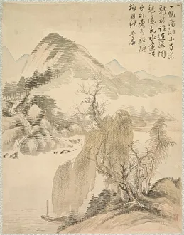 Willow Waterfall 1847 Tsubaki Chinzan Japanese Willow Waterfall 1847 Tsubaki Chinzan Japanese