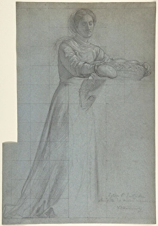 Woman Distributing Bread Basket Study Feed Hungry Woman Distributing Bread Basket Study Feed Hungry