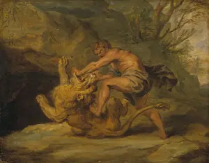 Baroque Art Collection Prints: Workshop Peter Paul Rubens Samson Lion Study