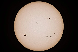 Space Astronomy Images Prints: The active Sun with numerous sunspot groups