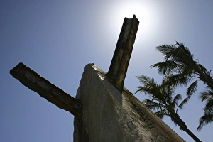 An actual World War II beach obstacle used for training Combat Demolition Units at An actual World War II beach obstacle used for training Combat Demolition Units at