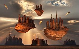 Anti-Gravity Floating City Print