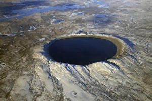 Aerial view of Pingualuit Crater, Quebec, Canada Aerial view of Pingualuit Crater, Quebec, Canada