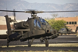 AH-64D Apache Longbow taxiing out to the launch pad AH-64D Apache Longbow taxiing out to the launch pad