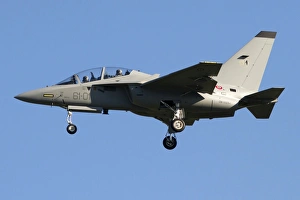 An Alenia Aermacchi M-346 Master trainer aircraft of the Italian Air Force An Alenia Aermacchi M-346 Master trainer aircraft of the Italian Air Force
