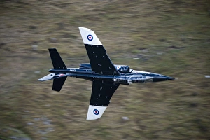 Alpha Jet of the Royal Air Force low level flying over North Wales Alpha Jet of the Royal Air Force low level flying over North Wales