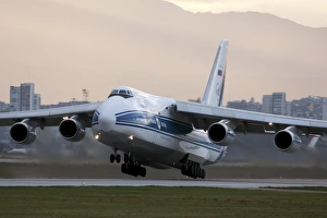 An Antonov An-124 aircraft taking off from Sofia Airport, Bulgaria An Antonov An-124 aircraft taking off from Sofia Airport, Bulgaria