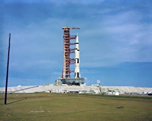 The Apollo Saturn 501 launch vehicle mated to the Apollo spacecraft The Apollo Saturn 501 launch vehicle mated to the Apollo spacecraft