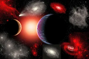 Artists concept of the cosmic wonders of the universe Artists concept of the cosmic wonders of the universe