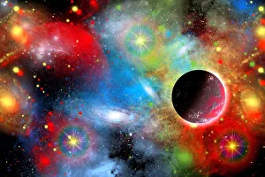 Artists concept illustrating our beautiful cosmic universe Artists concept illustrating our beautiful cosmic universe