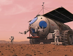 Artists concept of how a martian motorhome might be realized Artists concept of how a martian motorhome might be realized