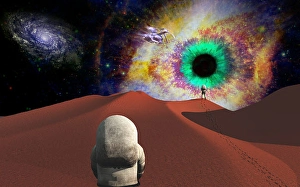 Futuristic Space Travel Prints: Astronauts on another planet
