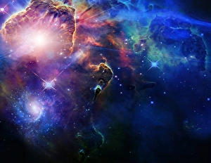 Abstract Space Art Prints: Bright Deep Space