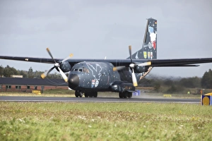 A C-160 Transall of the German Air Force on the runway A C-160 Transall of the German Air Force on the runway