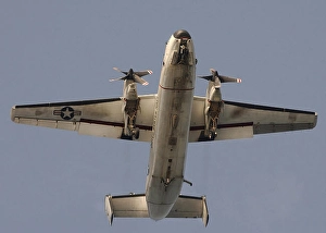 Propeller Plane Images Prints: A C-2 Greyhound in flight