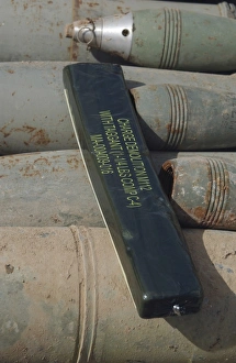 A C-4 explosive placed on a 100 millimeter armor piercing round A C-4 explosive placed on a 100 millimeter armor piercing round