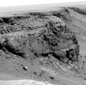 Mars Landscape Prints: A cliff on the surface of Mars