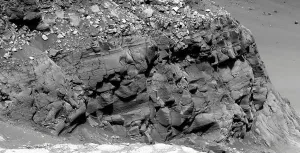 Martian Surface Features Prints: A cliff on the surface of Mars