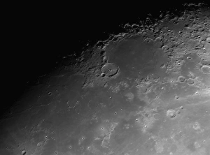Lunar Surface Photography Prints: Close-up detail view of the moon