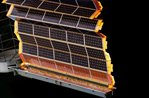Close-up view of the solar arrays on the International Space Station Close-up view of the solar arrays on the International Space Station