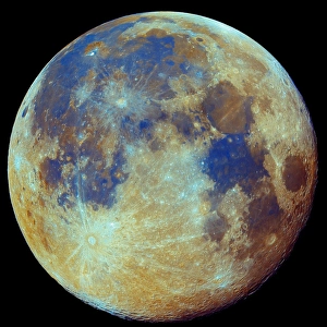 Colored Moon Geological Differences Print