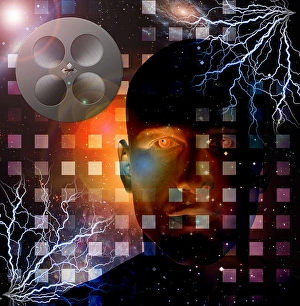 Artificial Intelligence Concept Prints: Composition symbolizes cinematography