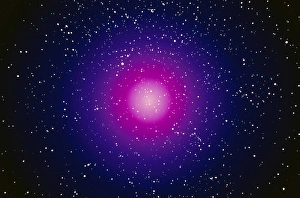Space Exploration Illustration Prints: Computer Enhanced Galaxy