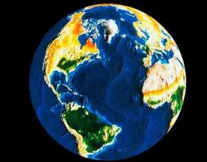 Earth From Space Prints: Computer Image of Earth