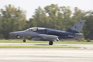 A Czech Air Force Aero L-159 ALCA taking off A Czech Air Force Aero L-159 ALCA taking off