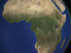 Mali Collection: Earth showing landcover over Africa