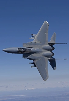 An F-15 Eagle conducts air-to-air training over Oregon An F-15 Eagle conducts air-to-air training over Oregon