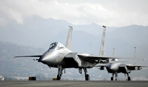 Aviation Images Prints: Two F-15A Eagles on the flight line