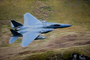 F-15E Strike Eagle low flying over North Wales F-15E Strike Eagle low flying over North Wales