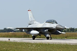 An F-16C Block 50 aircraft of the Hellenic Air Force in Lechfeld, Germany An F-16C Block 50 aircraft of the Hellenic Air Force in Lechfeld, Germany