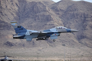 An F-16C Falcon of the 65th Aggressor Squadron taking off An F-16C Falcon of the 65th Aggressor Squadron taking off